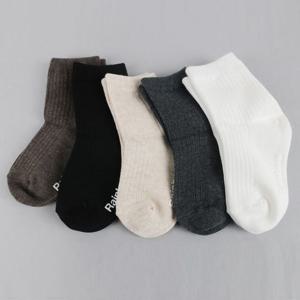 어린이집생일선물양말 유아동 기본 양말 5족 잔골지 미끄럼방지 유치원 초딩