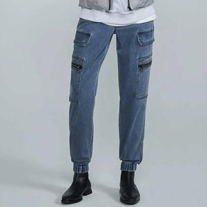 [버커루]남성 데님 카고 조거 밴딩 데님 팬츠 B235DP270P