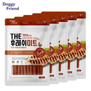 THE 후레쉬미트 치킨 100g x5 노령견간식 반려견간식 반려견영양간식 반려견육포 강아지저키