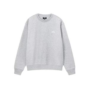 스투시 스탁 로고 크루넥 그레이 헤더 118531