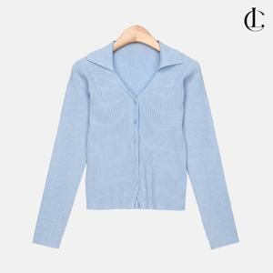 엘케이트 여성 여름긴팔 가디건 무지 버튼 카라넥 골지 브이넥 카디건 LNHT003