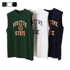 [리빌모아]남자 박스핏 레터링 트레이닝 헬스 나시 KSM-TS5-SCT0