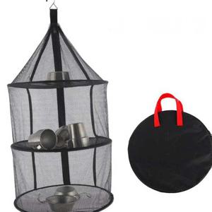 캠핑주방선반 생선건조망 그물건조대 캠핑 3단 메쉬 식기 건조망