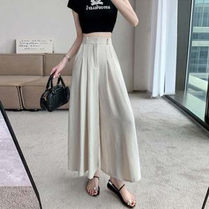 쿨링여름 F007319_(냉감스판) 뒷밴딩 롱와이드팬츠 치마바지