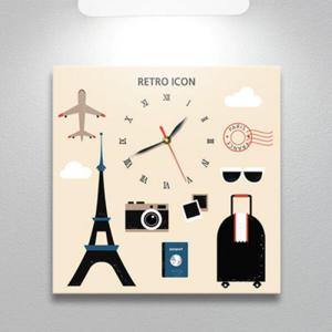 아트박스/꾸밈 ct263-레트로아이콘_노프레임벽시계