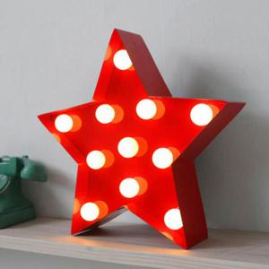 아트박스/진바스 철제 포인트 레드 별 조명