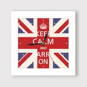 아트박스/꾸밈 cu515-킵캄앤캐리온_유니언잭_미니액자벽시계