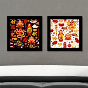 아트박스/꾸밈 cv278-중국집패턴_액자세트