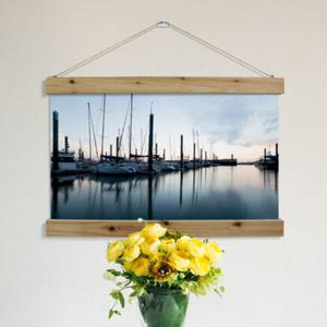 아트박스/꾸밈 cg300-우드스크롤_60CmX40Cm-요트가있는바다