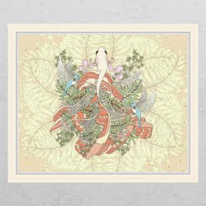 아트박스/꾸밈 cg668-부와명예의상징잉어_창문그림액자