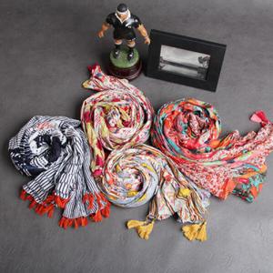 아트박스/더로라 [더로라]면 스카프- 보헤미안 면 스카프B S9116