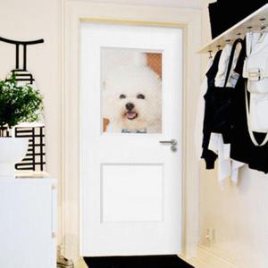 아트박스/꾸밈 ia755-창문패널강아지03(비숑)_현관문시트지