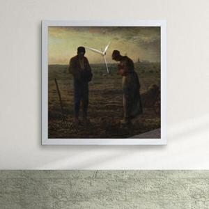 아트박스/꾸밈 pz033-명화11_밀레_만종_디자인액자시계