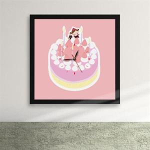 아트박스/꾸밈 ix153-달달한 딸기케이크 액자시계