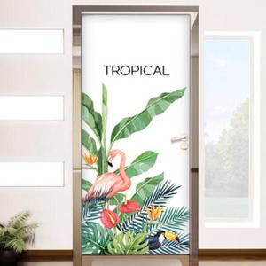 아트박스/꾸밈 ic243-플라밍고와큰부리새_현관문시트지