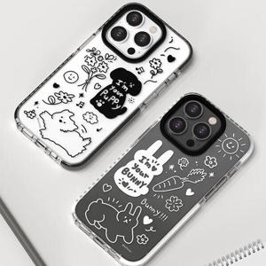 아트박스/원스 kk 저스트포유 드로잉 투명 라인 갤럭시 케이스