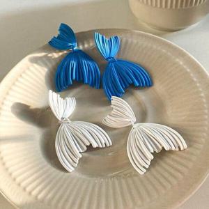 아트박스/홀리지 샤리어 조개모양 여름 블루 여성 귀걸이