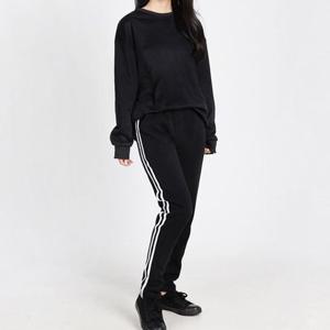 JJM-NS525 여자기모면맨투맨두줄일자트레이닝세트 여성트레이닝복 여자트레이닝복 트레이닝복 트레이닝 운동 운동복 여자운동복 여성운동복