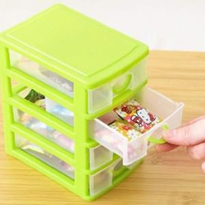 컬러팝 4단 멀티박스(그린) / 책상정리 소품정리함
