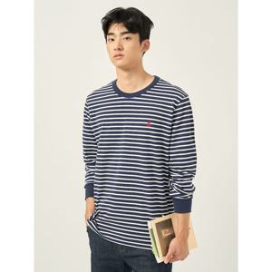 [빈폴멘] 피케 인디고라이크 스트라이프 티셔츠 - 네이비 (BC5841C02R)