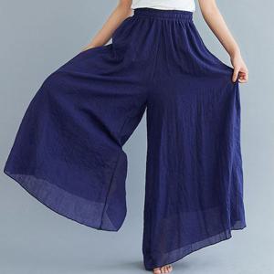 여성통바지 여성 아사면 밴딩 통바지 1P 여름 얇은 항아리바지