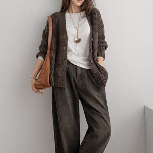 [나크21] (55~88) 미니포켓 골지가디건 NK53-JH-17