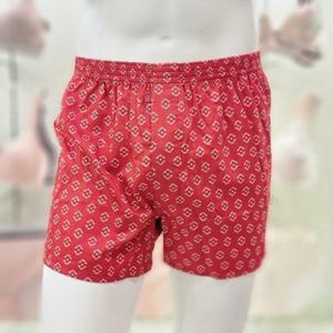 [엘르] 80수 레드 보더 하트 남성 트렁크 EEMTK834RD