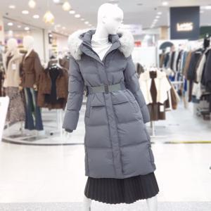 [ab.f.z]구스 폭스퍼 후드 벨티드 슬림 롱패딩 FSPNZ4D02K