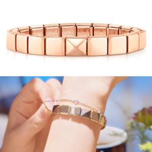 노미네이션 팔찌 GLAM (글램) 심볼 로즈골드 여자팔찌 239104 남자팔찌 커플팔찌