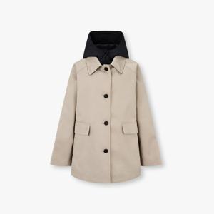 [보브]패딩 후드 본딩 하프 자켓 7156110003