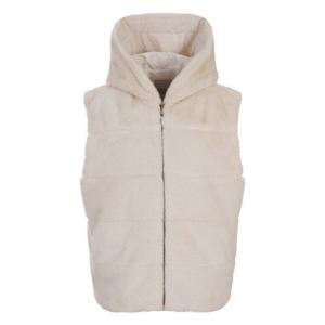 [올리비아로렌][비밀특가] 인조 퍼 후드 베스트_VOBJF4W9321