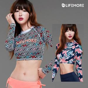 에스트 크롭 래쉬가드 수영복 비치웨어 418B