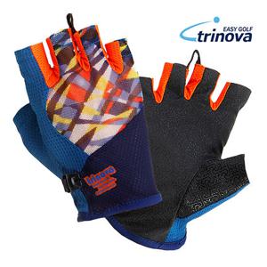 [트리노바] 골프 파크골프 테니스 등산 배드민턴 등 멀티 스포츠 여성용 반장갑 SS나염 TR-2114