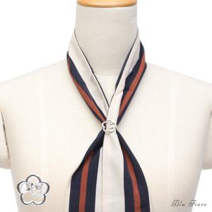 [블루피오레] 플라워 스카프링 실버 AF3434