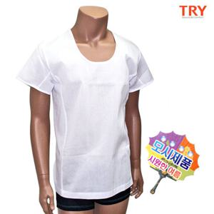 [TRY] 남성 새모시 매쉬티셔츠 국내생산 반팔 남자런닝 1매입