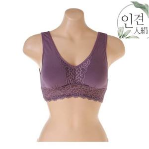 [인견브라]  인견 캡 레이스 노와이어 브라탑