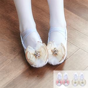 별리본 흰공단 발레슈즈 아동 키즈 유아 발레복 발레용품