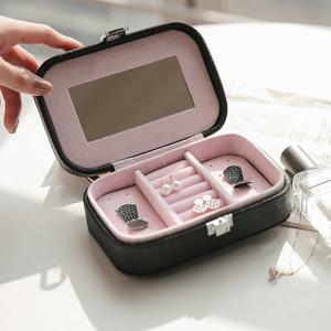 제이로렌 ETC0008 블랙 가죽케이스 여행용 보석함