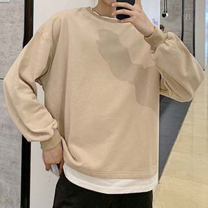 SHJ 대학생 캠퍼스룩 솔리드 티셔츠 남여공용 커플룩 긴팔