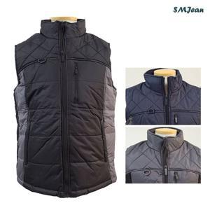 [에스엠진]SMJ1138 기모 패딩 조끼 겨울 집업 조끼 차이나카라