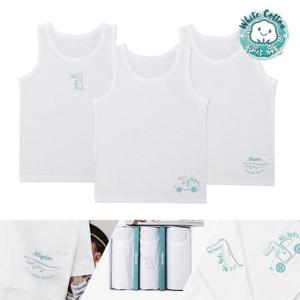 [엠알키즈] 흰색 크로커 남아런닝 KWRSB005 아동 주니어 속옷 3매세트