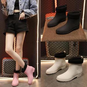 기모안감 고무장화 여성 예쁜 컬러 레인부츠 비신발