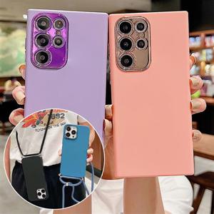 갤럭시S22울트라 렌즈보호 목걸이줄 스트랩 실리콘 핸드폰케이스