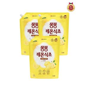 [퐁퐁]퐁퐁 주방세제 레몬식초 리필 2L x 3개