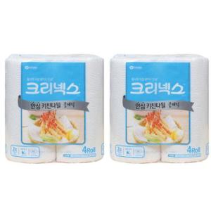 크리넥스 키친타올 KLX 안심 클래식 (150매) (4롤) x 2개