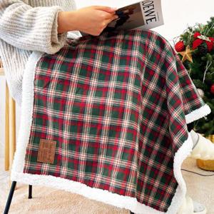 [샤이닝홈]리버블 메리산타 양털 극세사 담요 중형 75x120