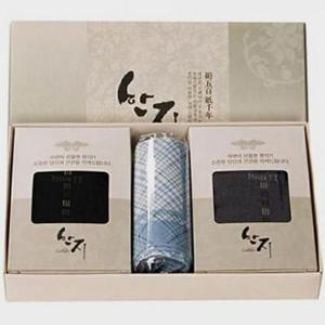 로하스 한지 장목 양말 손수건 셋트 닥나무 원료의 한지를 이용한 섬유 우수한 착용감 따뜻 통기성