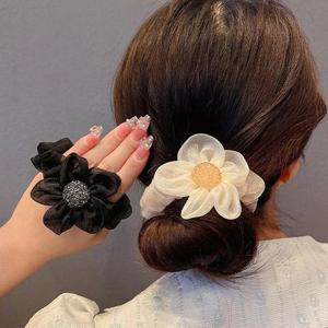 [잇백잇슈] 데일리꽃모양펄헤어끈 예쁜 편한 일상기본