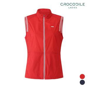 [크로커다일레이디] 스포티하이넥집업베스트(냉감나일론)_CLBMVT203