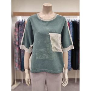 벨리시앙 세이브존07 프린트 라운드 넥 블라우스 BL3211